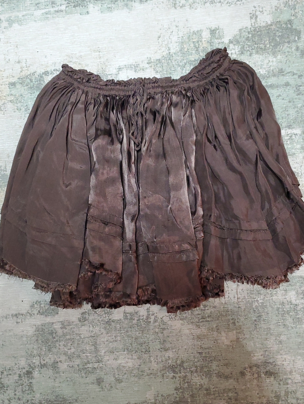 Free People Brown Tiered Boho Skirt